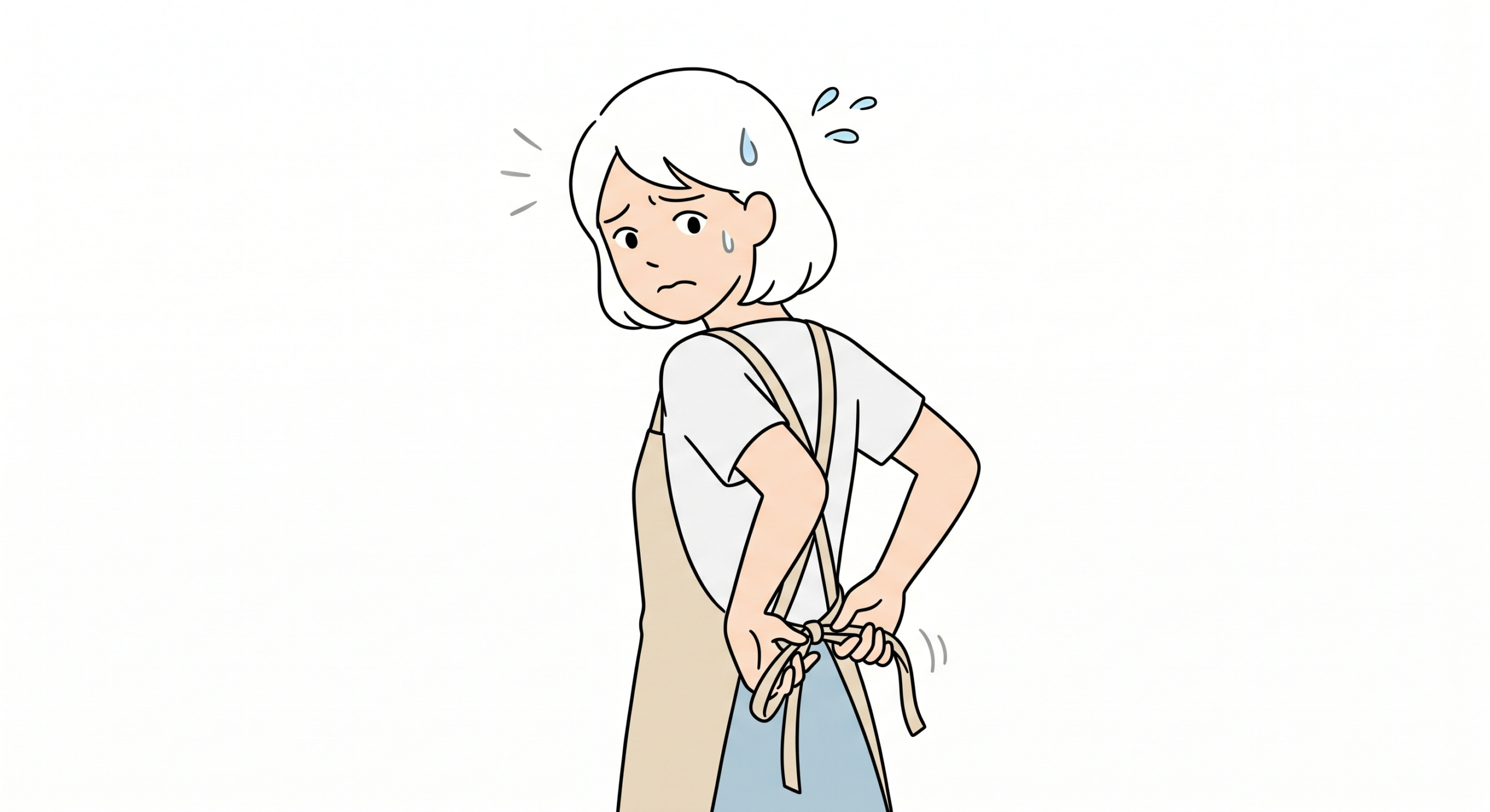 腕が上がらないイラスト